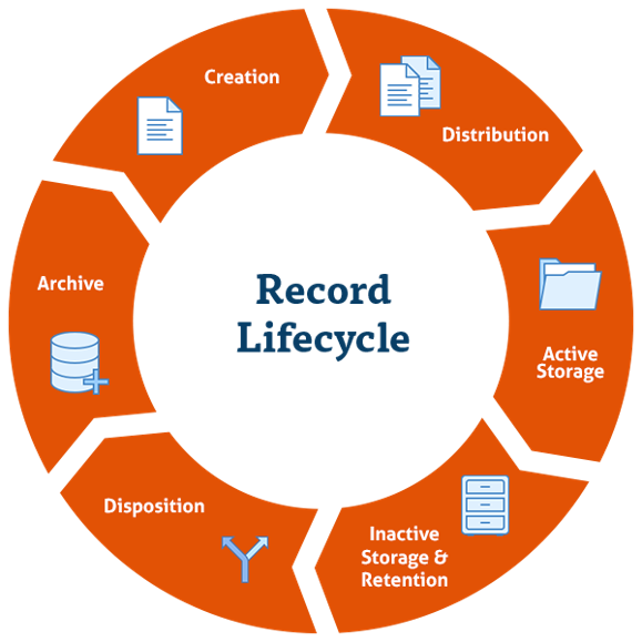 Archive for own. Records Life Cycle. The Life Cycle of process Management in ВРМ.. Creation & distribution. Retention картинки.